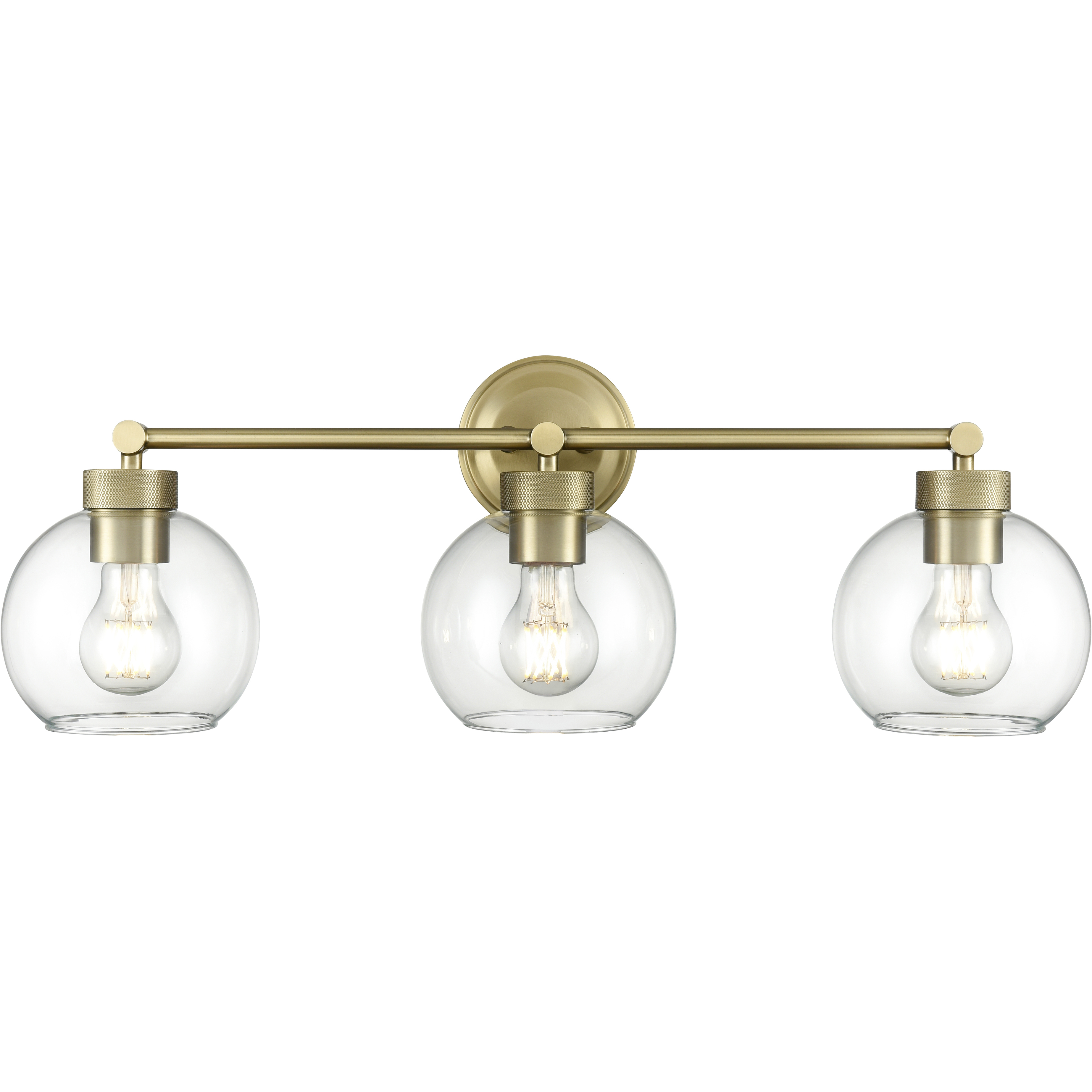 Jonatan 3 Light 25 inch Vintage Brass Bathroom Vanity Light Wall Light